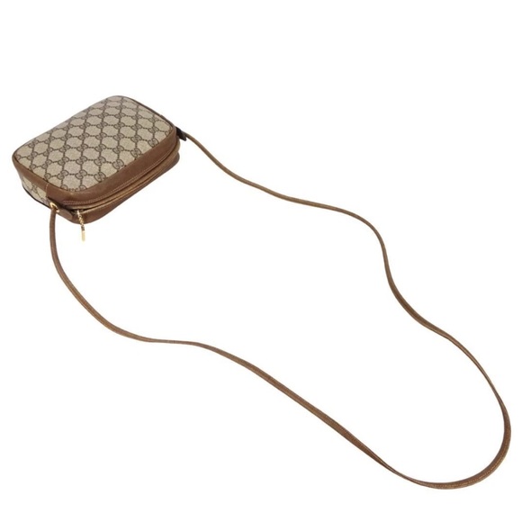 Gucci Beige and Brown Monogram Crossbody Bag - Picture 4 of 9